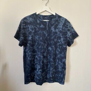 Lululemon All Yours Cotton T-Shirt Tie Dye Marmoleado Soft Denim True Navy